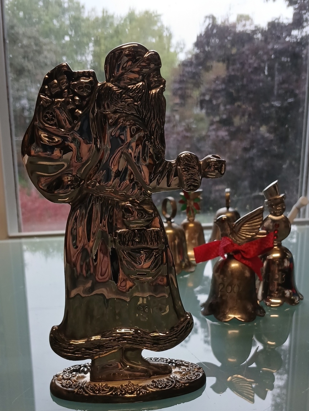 1 Silver Plated Santa Candle Holder
